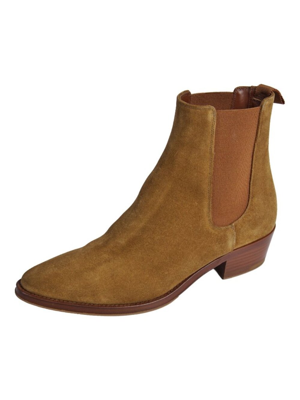 Celine Boots Short Side Gore Chelsea Shoes Suede Brown